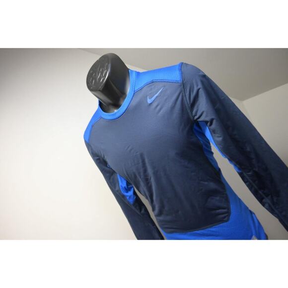 Nike Pro Combat Hyperwarm Shield Gym Shirt Dri Fit Fitted Long Sleeve Mens Small - Picture 2 of 9